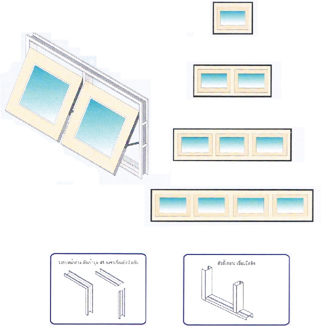 วงกบเหล็กสำหรับหน้าต่างเหล็กแบบบานกระทุ้ง (SPW1)